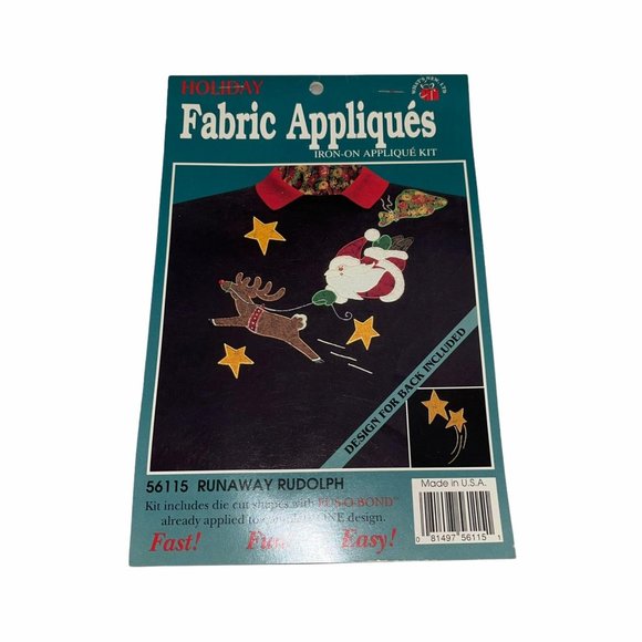 NIP What's New Ltd Christmas Ultrasuede Applique - Picture 1 of 3